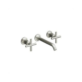 Purist Wall Mounted Bathroom Faucet with Double Cross Handles