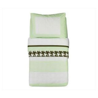 Metro Lime, White and Chocolate Toddler Bedding Collection