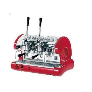 La Pavoni Bar Series Commercial 2 Group Espresso Machine in Red