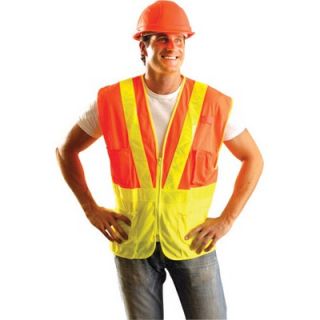 OccuNomix Yellow And Orange Two Tone Class 2 Mesh Vest With 3M