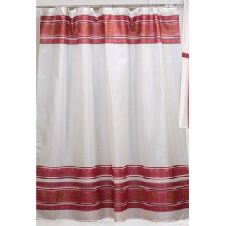 Carnation Home Fashions Fleur 100% Polyester Fabric Shower Curtain