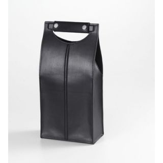 Clava Leather Two Bottle Carrier in Black