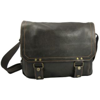 David King East West Laptop Messenger in Distressed Leather