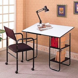 Wildon Home ® Pinehurst Desk with Lamp and Chair