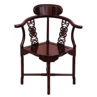 Oriental Furniture Corner Arm Chair   ST PB104H HON