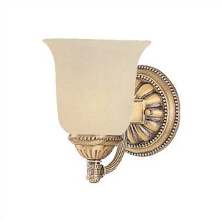 Crystorama Bathroom Lights Wall Sconce in Antique Brass