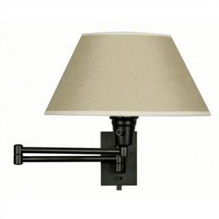Kenroy Home Simplicity 12 Swing Arm Wall Lamp in Black   30110BLKP