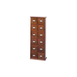 Leslie Dame Library Style 12 Drawer Multimedia Cabinet