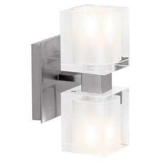 Access Lighting Astor Vanity Light Frosted Crystal Glass in Brushed
