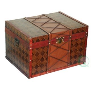 Pirate Steamer Trunk in Antique Cherry with Leather X   QI003036