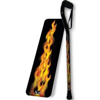Rebel Canes New Flame Offset Cane in Black