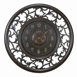 UMA Enterprises Toscana Wood Wall Clock with Beautiful Hand Carved