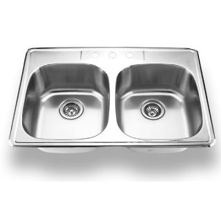 Stainless Steel Topmount Double Bowl Kitchen Sink