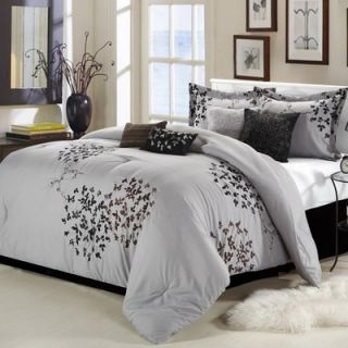 Luxury Home Cheila 8 Piece Scarlet Comforter Set