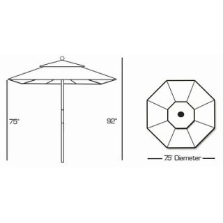 Galtech 7.5 Wood Market Umbrella   121/221X