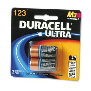  Ultra High Power Lithium Battery, 123, 3V, 2/Pack   DURDL123AB2BPK