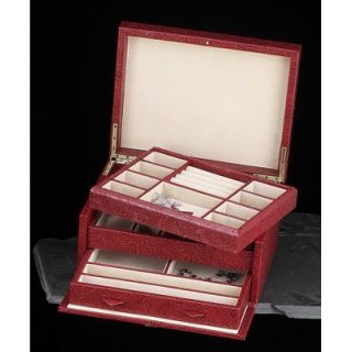 Bey Berk Multi level Jewelry Box in Red Leather   BB584RED