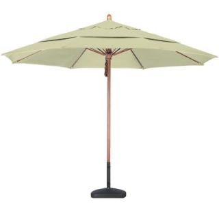 California Umbrella 11 Fiberglass Wood Market Umbrella