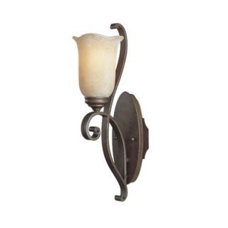 Feiss Tuscan Villa One Light Wall Sconce with Beige Glass in
