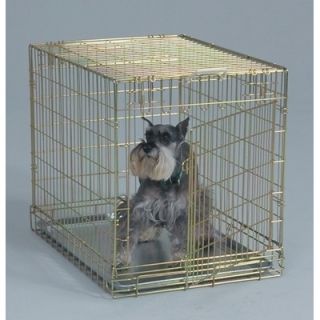 General Cage Premium Fold Down Wire Dog Crate in Gold