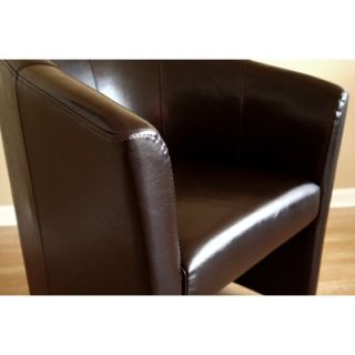  Interiors Helena Leather Accent Chair   A 131 J001 DK Brown