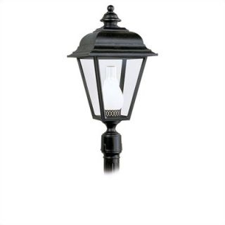 Sea Gull Lighting Bancroft Post Lantern in Black