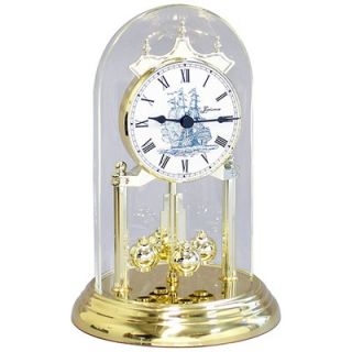 Loricron Quartz Time Only German Anniversary Clock Historic Sailing