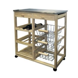 ORE Kitchen Cart with Stainless Steel Top