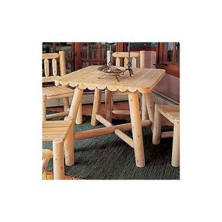 Rustic Cedar Large Square Dining Table   130