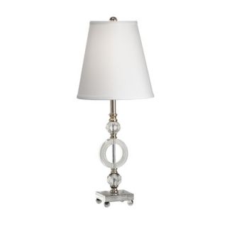 Feiss Christoff One Light Table Lamp with Off White Shantung Shade in