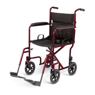 Medline Aluminum Transport Chair with 8 Wheels   MDS808200A