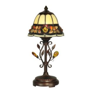Dale Tiffany Pebblestone Accent Table Lamp in Antique Golden Sand