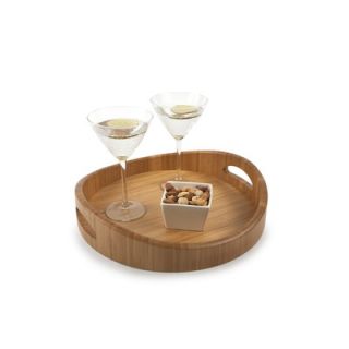 Core Bamboo Modern Round Large Tray in Natural