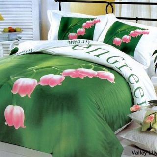 Le Vele Valley Lily 6 Piece Full / Queen Duvet Cover Bedding Set