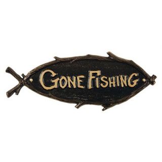 Whitehall Products Gone Fishing Plaque   142