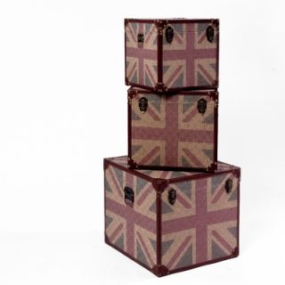 Home Loft Concept UK Flag Trunk (Set of 3)