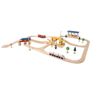 Plan Toys City Road and Rail Play Set   City Transportation