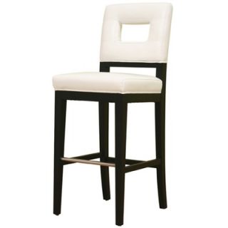 Wholesale Interiors Meiji Leather Barstool in White   Y 780 FU155