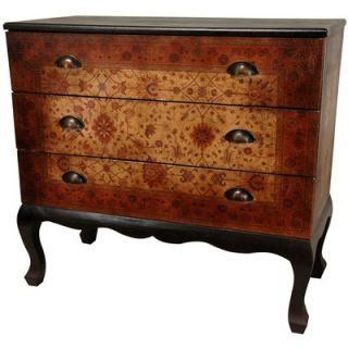 Oriental Furniture Olde Worlde Euro Three Drawer Console Table   LT