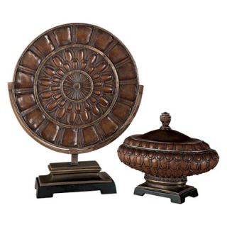 Minka Ambience Charger Plate and Decorative Box Set in Rustic Bronze