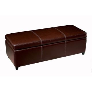  Interiors Philostrate Leather Storage Ottoman Bench   Y 161 J001