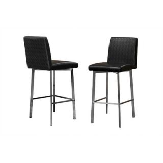 Diamond Sofa Bonded Leather with Stainless Steel Base Bar Swivel Stool