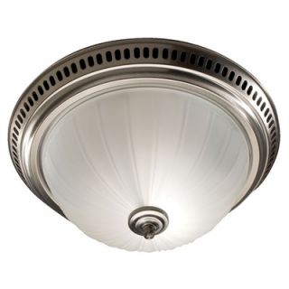 Broan Nutone Decorative Bathroom Fan with Light in Satin Nickel