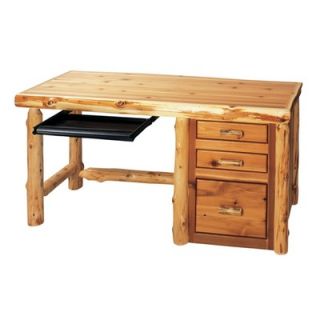  Traditional Cedar Log File Standard Desk Office Suite   1710 / 170