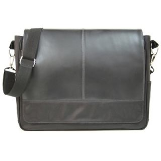 Royce Leather Messenger Laptop Bag in Black   687 BLK 6