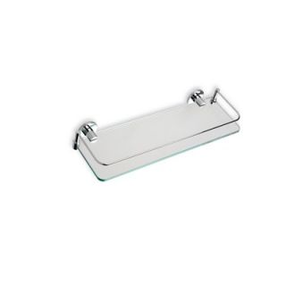 Stilhaus by Nameeks Medea Wall Mounted Clear Glass Shelf in Chrome