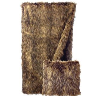 Wooded River Coyote Fur Throw