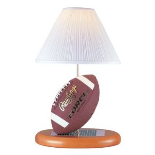 Lite Source Football Table Lamp in Natural Wood   3FT20106
