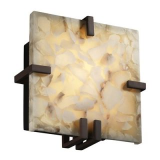 Justice Design Group Alabaster Rocks Clips One Light 18W Wall Sconce