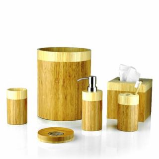Nature Pacific Bamboo Bath Accessories Set (Set of 6)